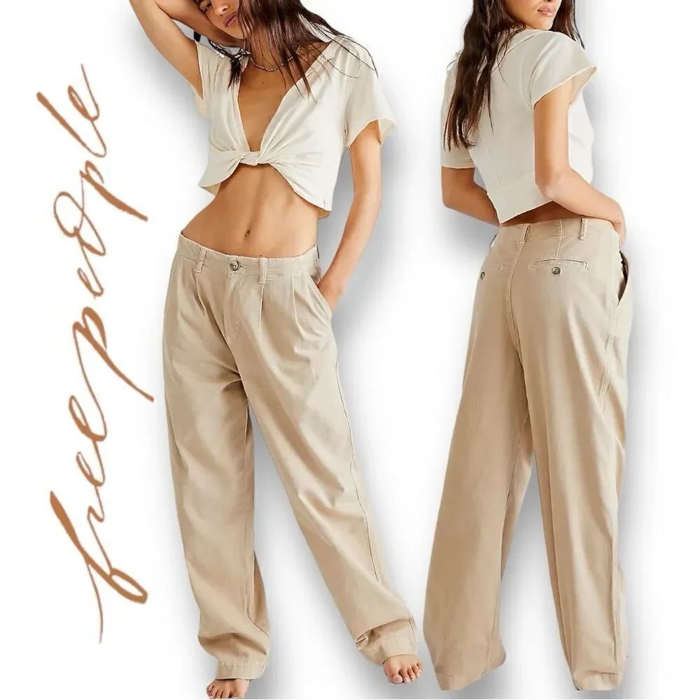 Free People Women’s Addy Chino Pants in the Size 8 in Light Willow Color